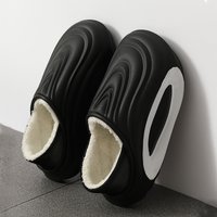 EVA Winter Slippers For Men Women Warm Fur Lined Waterproof Anti Slip Plush Indoor Outdoor Lightweight Home Cotton Shoes