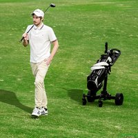 2025 New Arrival 250W*2 Motor Golf Trolley Automatic Follow 40km Range And Remote Control 40km Range Electric Trolley