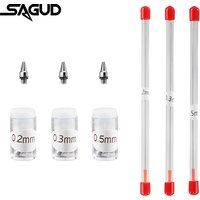 3PCS 0,2/0,3/0,5mm Ersetzen Airbrush Nadel Düse Reparatur Tool Kit für Multi Typ Airbrush Ersatz air Pinsel Zubehör