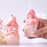 3D Pregnant Women Silicone Candle Mold DIY Heart Statue Shape Aromath Soap Molds Plaster Resin Crafts Making Home Decor Supplies