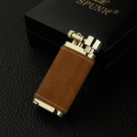 High-end Inclined Flame Open Flame Lighter, Butane Gas Lighter, Grinding Wheel Ignition, Metal, Creative Pipe Lighter