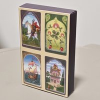36 Pcs Lenormand Cards 9*6cm Mystical Lenormand Deck Printed on 350GSM Double-embossed Cardstock
