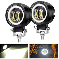 AliExpress NONE Waterproof 3 Inch Round Motorcycle Headlights White LED Angel Eyes Halo For ATV Pit Dirt Bike Electric Scooter E-Bike Fog Lights
