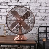 Classic Desktop Oscillating Fan, Powerful Cooling Small Desktop Fan, Suitable for Retro Decorative Appearance in Home Offices
