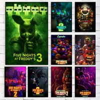 Poster High-definition waterproof poster stickers, suitable for bedroom, living room, home decoration F-Five Nights at Freddy's