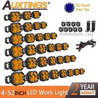 Auxtings Amber 1-8X 30W LED Cube Pod Light Linkable Driving LED Light Bar for 4x4 Auto Truck ATV Car Offroad 3000K EU stock