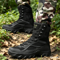 Men's Outdoor Casual Hiking Boots Tactical Special Forces Field Man Boot Lightweight Outdoor Non-Slip Men Motorcycle Boots