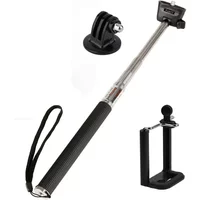 Sport Action Camera Accessories For IPhone Extendable Handheld Selfie Stick Monopod For Gopro Hero 9 8 7 5 4 3 Mount Adapter