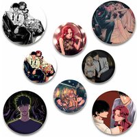32/44/58mm Anime Yakuza Fiancé Pins Tinplate Badge DIY Cartoon Brooches for Clothes Backpack Decoration Fans Collection Gifts