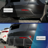 1Set Black ABS Adhesive Rear Lip Spoiler For Tesla Model Y 2017-2024 Novelties Auto Accessories Car Protection Decoration Parts