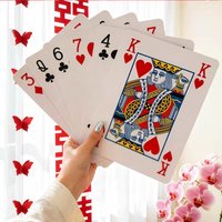 Riesige Spielkarten in Jumbo-Größe Übergroße Karnevals-Geburtstags-Hochzeits-Party-Deko Spaßige Herausforderungen Firmen-Teambuilding-Spiele Requisiten