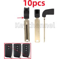 10pcs Car Key Blank Emergency Key Blade Smart Remote Insert Blade for Lexus GS350 GS450h IS250 IS350 RC350 ES300h ES350 NX GS RX
