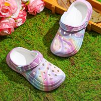 Kids Slip-On Clogs Mules Breathable Waterproof EVA Garden Shoes Beach Everyday Wear Decorative Chain 168