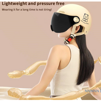 Piece Unisex Adult Cartoon Cycling Helmet with Goggles, 3C Certified Motorbike Half Helmet