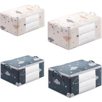 Large Capacity Foldable Clothes Storage Bag Organizer With Reinforced Handle Sturdy Zipper For Blankets Bedding