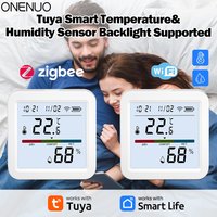 Tuya Zigbee 3.0 WiFi Temperature Humidity Sensor Smart Thermometer Hygrometer APP Remote Control Work with Yandex Alexa
