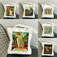 Renaissance Art Botticelli Canvas Tote Bag, Retro The Birth of Venus Print Shoulder Bag, Aesthetic Handbag Gift for Art Lovers