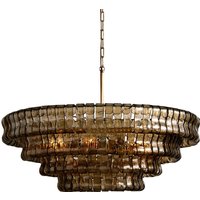Gray Glass Ceiling Chandeliers 2026 Classic Round Hanging Lamps for Ceiling Home Decoration Lighting Gold Lustres Lamparas