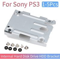 1-5Pcs For Sony PS3 Super Slim Metal Hard Disk Drive Bays Base Tray with Screws HDD Mounting Bracket for Sony Playstation 3