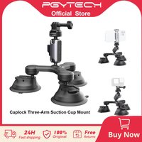 Pgytech caplock dreifach saug halterung 360 ° drehung auto halterung für gopro hero 12/11/10/dji pocket 3 osmo action/insta360