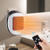 Portable Heater Electric Heater Plug in Wall Room Heater Home Appliance Heating Stove Mini Radiator Remote Warmer Machine 600W