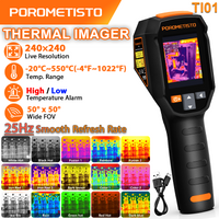 POROMETISTO TI01 -20 ~550 ℃ Rechargeable Thermal Imaging Camera 240*240 25Hz Waterproof Anti Drop Handheld Thermal Laser Imaging