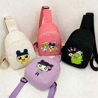 Zipper Rucksack Tamagotchi Satchel Cartoon Printing Chest Bag Cartoon Travel Storage Pack Casual Shoulder Package Fashion Packet