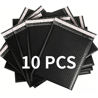 10 Pcs Black Waterproof Bubble Mailers Self Seal Tear-Resistant Padded Envelopes for Shipping & Packaging