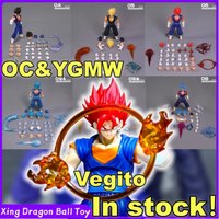 【24-hour Shipping!】OC&YGMW Studio Dragon Ball Z SHF 04-09A/B Super Saiyan Ultimate Fusion Warrior Vegito 1/12action Figure Toy