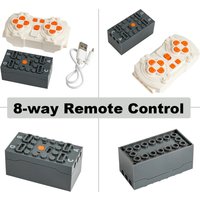 8 Channel Rechargeable Battery Box with APP Control and Programming for Building Blocks Power Functions MOC Car Motor