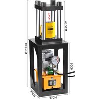 Verdickte elektrische Hydraulikpresse aus 100 Tonnen. Formmaschine für Gold- und Silberarmbänder. Hydraulische Formspannpresse