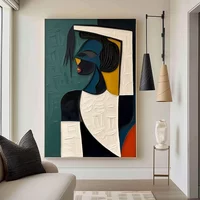 Large Colorful 3D Textured Mural Original Hand-painted Abstract Canvas Painting Picasso-style Oil Painting Modern Wall Art De
