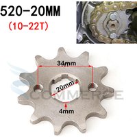 520# 20MM 10 11 12 13 14 15 16 18 19 20 21 22T Tooth Front Engine Sprocket Chain for 150 200 250cc ATV Quad Dirt Bike Motorcycle