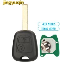 Jingyuqin Remote Car Key Fob 433MHZ ID46 4D70 Chip For Citroen C1 C3 Peugeot 107 Toyota Aygo 2005 2006 2007 2008 2009 2010-2014