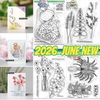 2026 June new Floral Series metal cut dies and clear stamps scrapbooking to make paper engraving frames card craft set