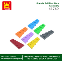 Wange 121Pcs/Lot 41769 2x4 Right Wedge-Shaped Building Block Moc Parts Compatible with Bricks DIY Children Toy Assembly Gift Box