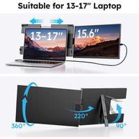 15.6 inch Portable monitors For Travel Work FHD IPS 1080P External Display Laptop Screen Extender for MAC Windows Chrome Mini PC