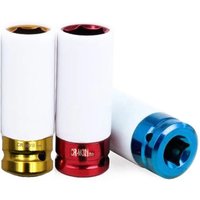 1Pc Socket Wrench Sleeve 17/19/21mm Hole Colorful For Tire Protection Repairing Tool For Deep Impact Nut Driver Manual Tools