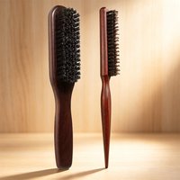 1pc/2pcs Slick Back Hair Brush,Bristle Hair Brush, for Women Men, Wet Hair Brush, Teasing Comb Edge Beard Brush for Slicking Ha