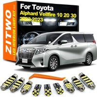 ZITWO Car Accessories LED Bulb Interior Reading Door Light Kit For Toyota Alphard Vellfire 10 20 30 Series 2003- 2021 2022 2023