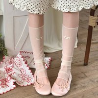 Mesh Leg Warmers Women Thin Summer Leg Cover Foot Stepping Calf Socks Stockings Sweet Girl Ballet Style Foot Cover Leg Warmers