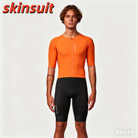 Summer Man Triathlon Skinsuit Men's Short Sleeve Tights Cycling Suit MTB Ropa Ciclismo Elastic Bike Running Swimming Bodysuit