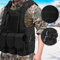 Multifunctional Tactical Vest Game Airsoft Assault Vest Equipment Outdoor Clothing Hunting Black Vest Combat Security Waistcoat