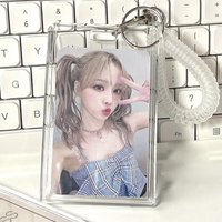Acrylic Photocard Holder Kpop Idol Card Holder Transparent Photo Sleeves Portable ID Bus Card Protector Pendant KeychainHot