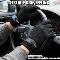 New Men's Winter Warm Touchscreen Gloves Soft suede-like fabric Split Military Style Outdoor Thickened Driving Buckle Ski Mitten