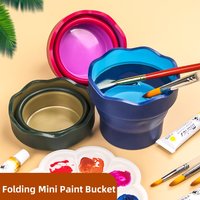 Faber-Castell Artist Water Cup With Watercolor Brush Pens Refillable Art Paint Washer Folding Washing Retractable Brush Bucket