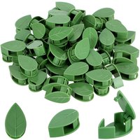 Plant Climbing Wall Fixture Clips Acrylic Sticker Green Leaf Simula Self-Adhesive Hook Plant Vine Traction Indoor Outdoor Decor