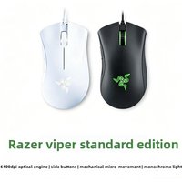 Razer DeathAdder Essential Wired Gaming Mouse 6400DPI Optical Sensor Ergonomic 5 Programmable Buttons Mice For PC Laptop Game