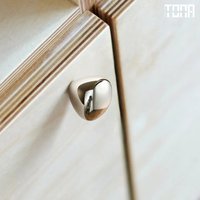 Titanium silver Modern Solid Brass High-end Furniture Handle Nordic Minimalist Style Drawer Handle Glossy Silver Kitchen Handle
