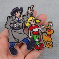 90s Cartoon Embroidery Patch Police Officer Iron On Patches For Clothing Thermoadhesive Patches On Clothes DIY Sew Badges